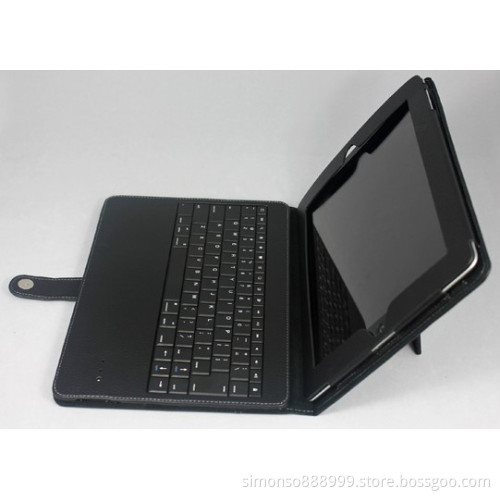 Bluetooth Keyboard With Leather Case for iPad 1&2 (black)
